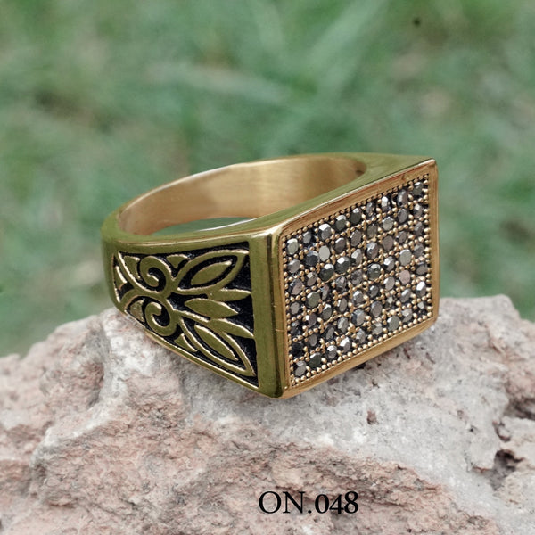 Gold Plated Engraved Ring