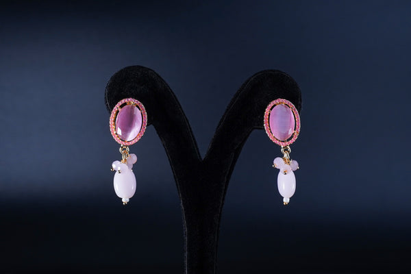 STONE EARINGS IN ITALIAN STYLE